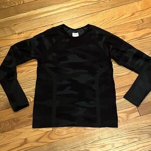 Athleta Girl Black Camo LS Shirt XL/14